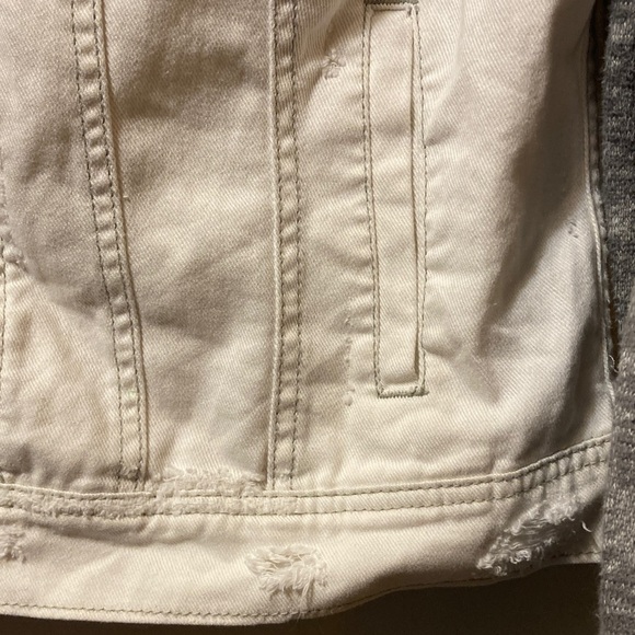 Free People Women's Cream and Gray Hooded Jacket M - Picture 2 of 7